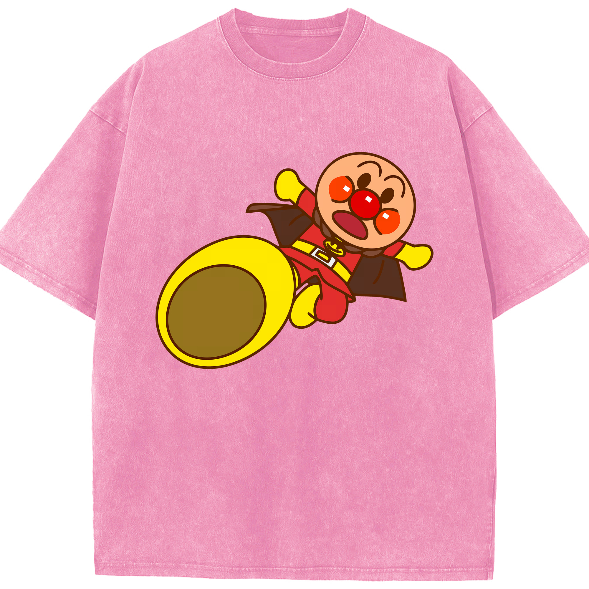 （画像用） アンパンマン Anpanman 綿100% ヴィンテージ風 半袖Tシャツ（フロントプリント）